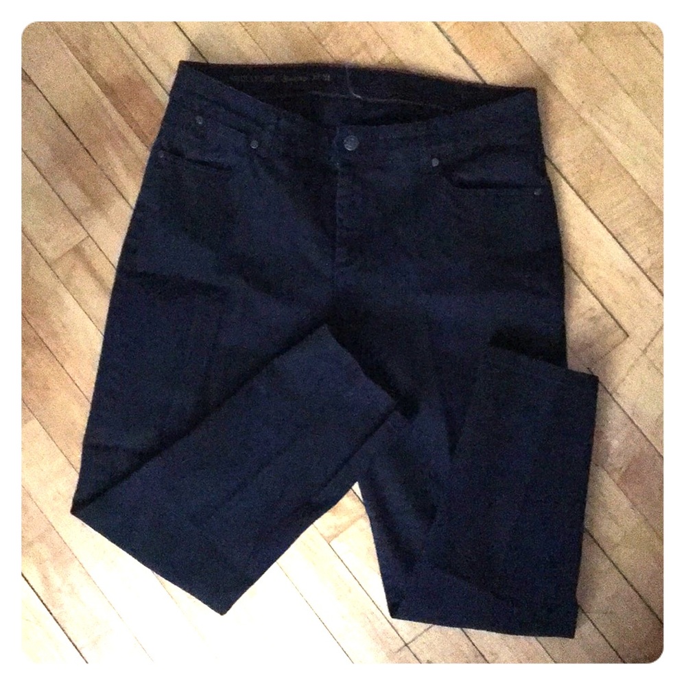 Talbots Signature skin crop 12/31 black jeans